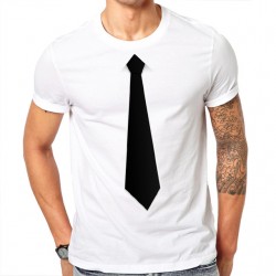 Tričko černé s kravatou